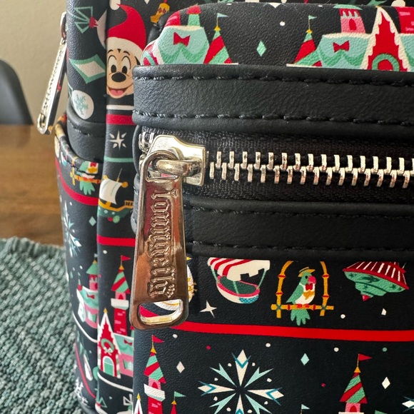 Loungefly Holiday Castle Backpack - Black and Red main image 6